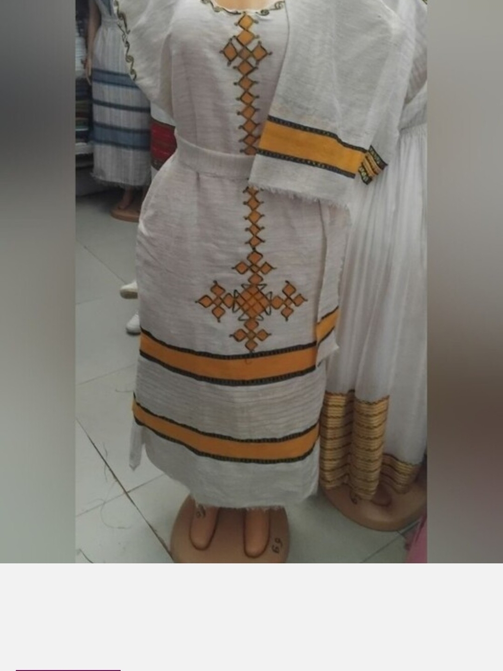 Ethiopian Tradtional Dress, Habesha Kemsi ,+ Scarf Free Size